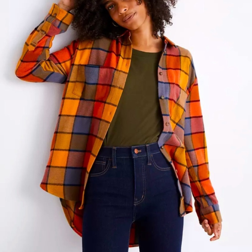 NWT Madewell Flannel Sunday Shirt in Emmy Plaid